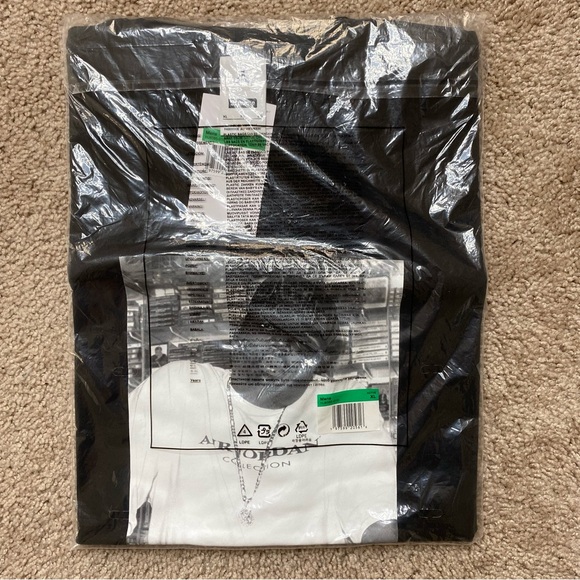 Supreme Jordan Biggie Short Sleeve Top Shirt Black - Picture 3 of 5